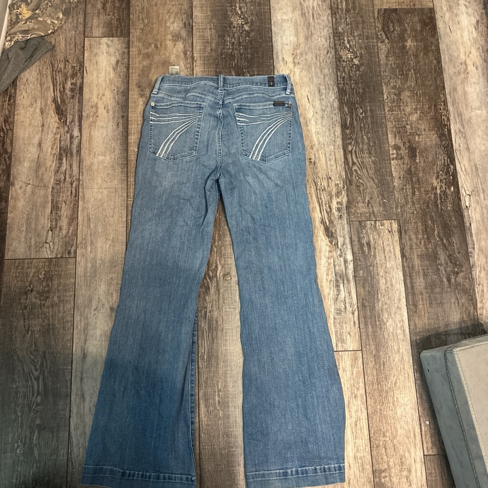 7 For All Mankind Light Blue Flare Jeans